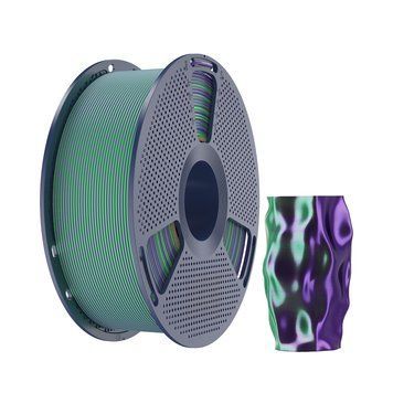 Філамент Silk PLA+ Dual Color 1.75мм зелений фіолетовий, 1кг ФР-00012143 фото