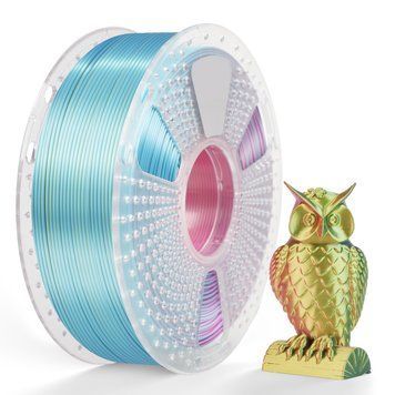 Філамент Silk PLA+ Tril Color 1.75мм червоний жовтий зелений, 1кг ФР-00012146 фото