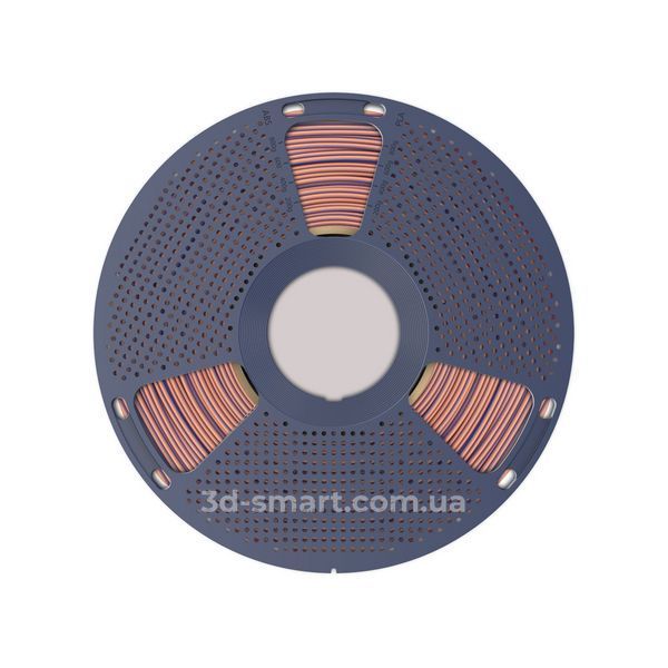Філамент Silk PLA+ Tril Color 1.75мм помаранчевий синій зелений, 1кг ФР-00012147 фото