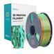 Філамент Silk PLA+ Tril Color 1.75мм помаранчевий синій зелений, 1кг ФР-00012147 фото 2