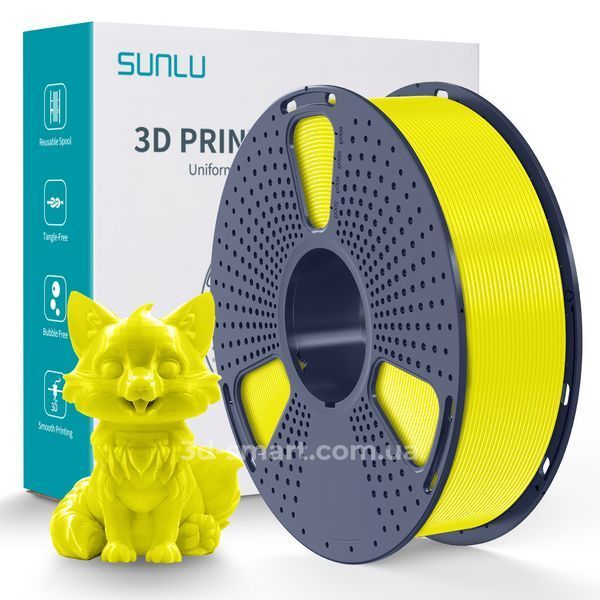 Філамент PETG 1.75мм Жовтий/Yellow, 1кг НФ-00000082 фото