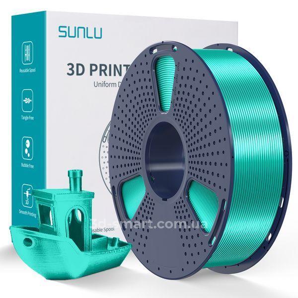 Філамент Silk PLA+ 1.75мм зелений, 1кг ФР-00012154 фото