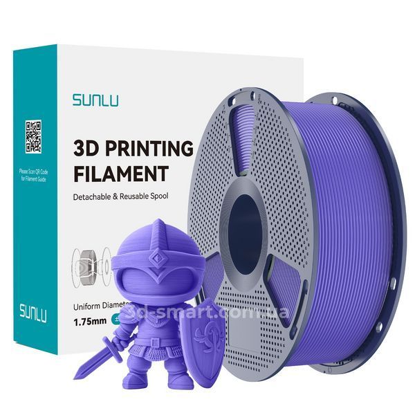Філамент PETG 1.75мм фіолетовий лавандовий/Lavender Purple, 1кг НФ-00000091 фото