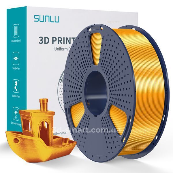 Філамент Silk PLA+ 1.75мм Латунь/Brass, 1кг ФР-00012159 фото