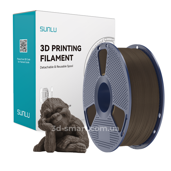 Філамент PLA WOOD 1.75мм Горіх, 1кг ФР-00012171 фото