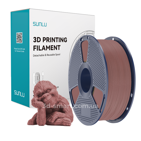 Філамент PLA WOOD 1.75мм Вишня, 1кг ФР-00012172 фото