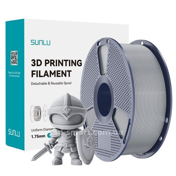 Филамент PETG 1.75мм Серебрянный, 1кг ФР-00012225 фото