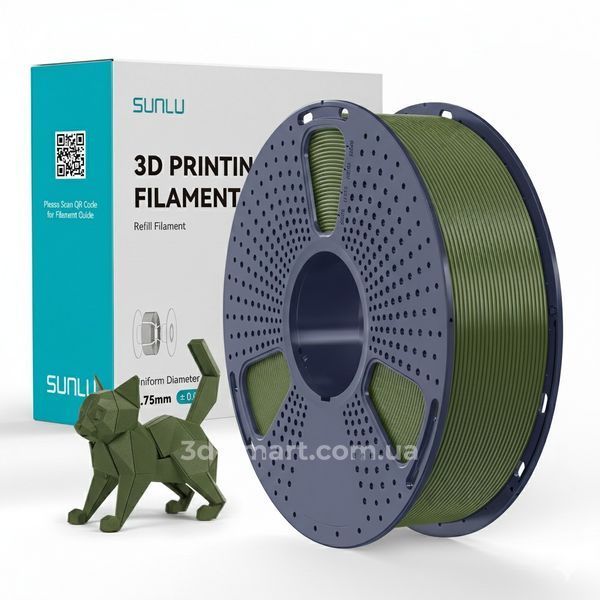 Філамент PETG 1.75мм Хакі темний/Dark Khaki, 1кг ФР-00012324 фото