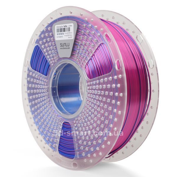 Філамент Silk PLA+Dual Color червоний синій 1 кг ФР-00012130 фото