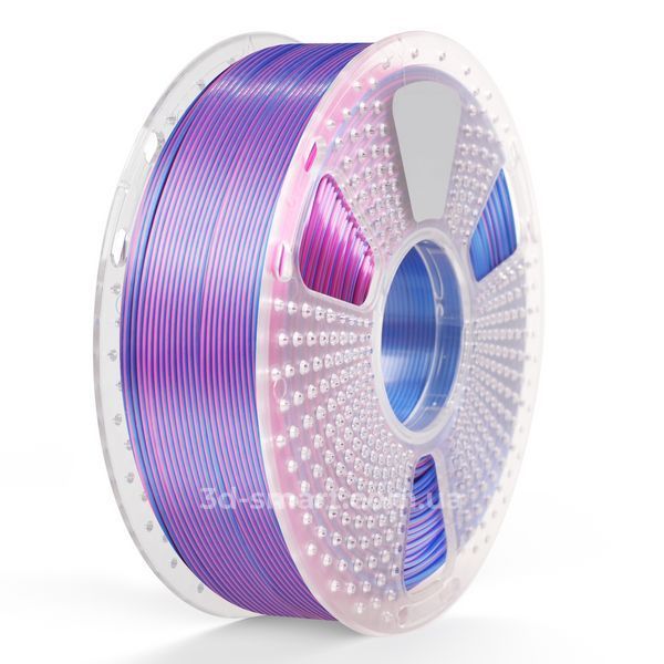 Філамент Silk PLA+Dual Color червоний синій 1 кг ФР-00012130 фото