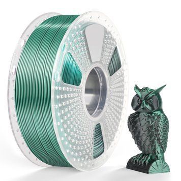 Філамент Silk PLA+Dual Color чорний зелений 1 кг ФР-00012132 фото