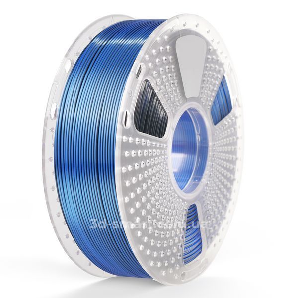 Філамент Silk PLA+ Dual Color 1.75мм чорний синій, 1кг ФР-00012140 фото