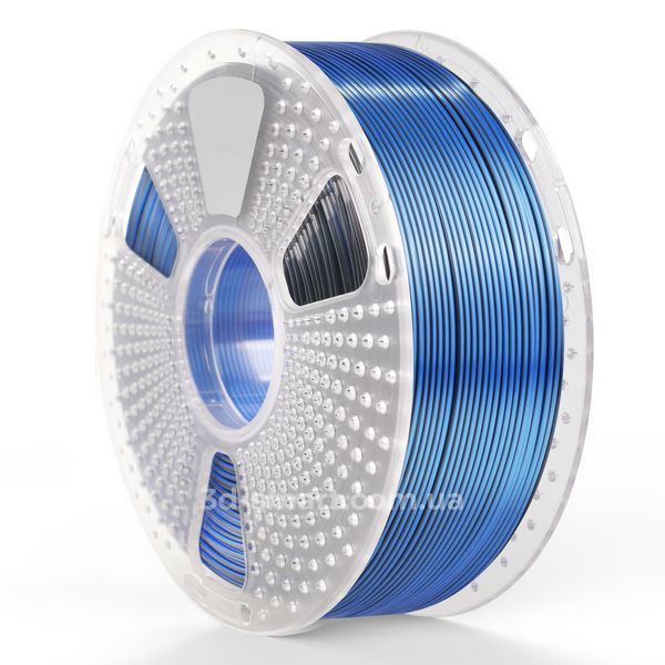 Філамент Silk PLA+ Dual Color 1.75мм чорний синій, 1кг ФР-00012140 фото