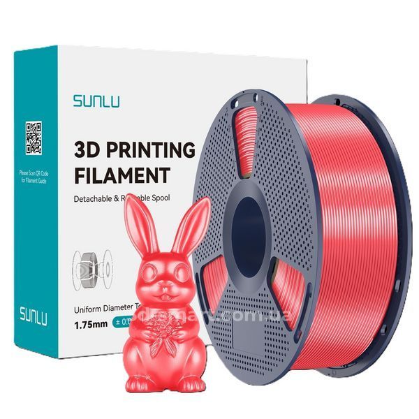 Філамент Silk PLA+ 1.75мм Червоно-рожевий/Candy Dandy , 1кг НФ-00000041 фото